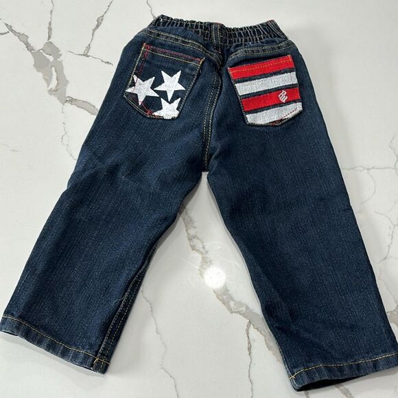 Rocawear | Baby Boys Denim Stars Stripes Patriotic Blue Jeans 24 Months - Picture 1 of 8